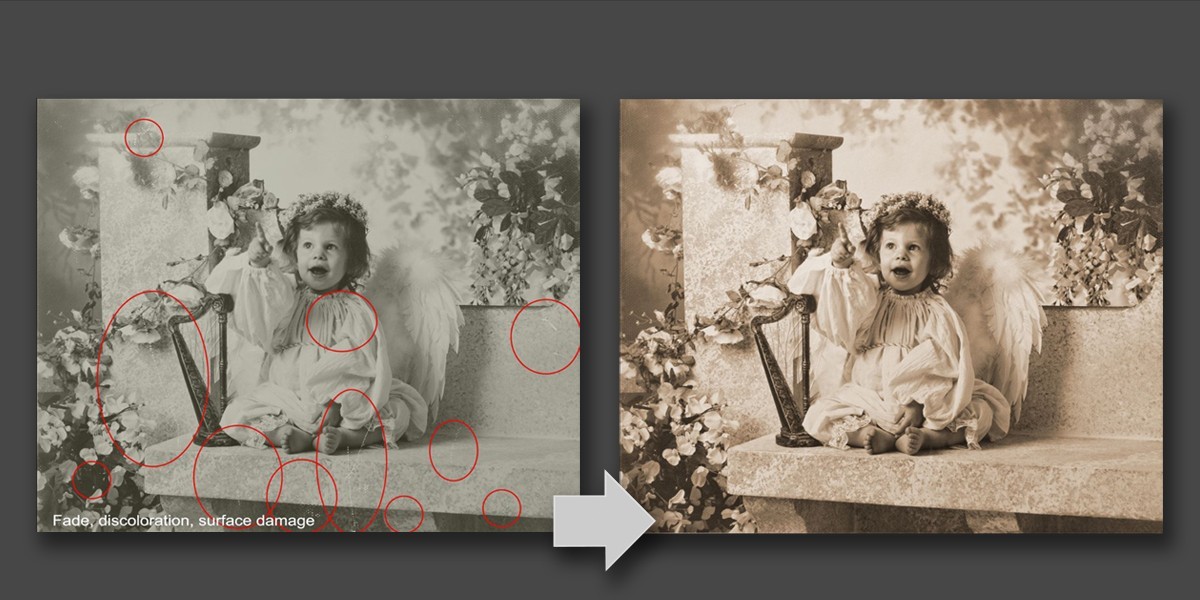 Restoring photo damaged by movers